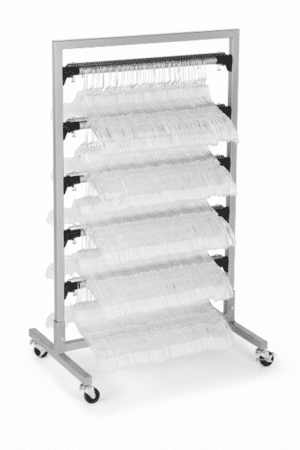 5 Hanger Bar Mobile Collection Rack for Hanger Management