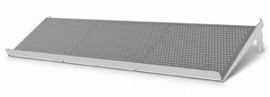 24" Burnside Perforated Shoe Shelves in Metallic Silver